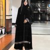 Borkha+Hijab Stylish Stone Borkha Dubai Cherry