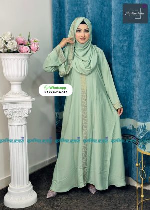 Alternative view of 120 Gher Borkha, 90 inch Hijab, Nikab Premium Quality Dubai Cheri borka2401-Firoza