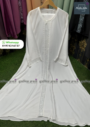 Alternative view of 120 Gher Borkha, 90 inch Hijab, Nikab Premium Quality Dubai Cheri borka2401-White