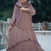 Borkha+Hijab Maisa Premium Quality Dubai Cheriborka2401-05 Lite Brown