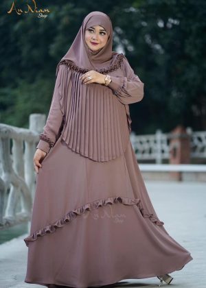 Borkha+Hijab Maisa Premium Quality Dubai Cheriborka2401-05 Lite Brown