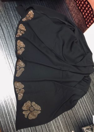 Alternative view of 120 Gher Borkha, 85 inch Hijab, Nikab Premium Quality Dubai Cheri borka2406- Black