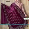 প্রিমিয়াম কোয়ালিটির স্টোন ওয়ার্ক ভেলভেট শাল Pata Purple