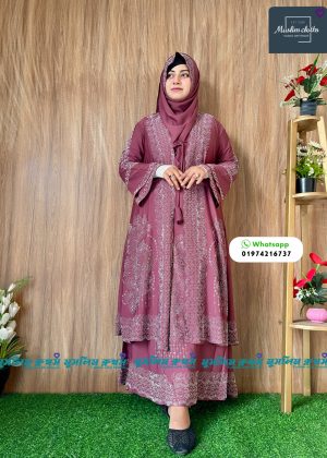 Alternative view of Extra koti, Borkha, Hijab Stylish Les Stone Dubai Chery Borkha 2519