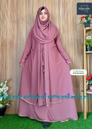 Borkha + Hijab Stylish Stone Borkha Dubai Cherry Borka2510