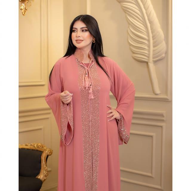 Extra koti, Borkha and Hijab Stylish Stone Dubai Chery Borkha 2551 - Image 3