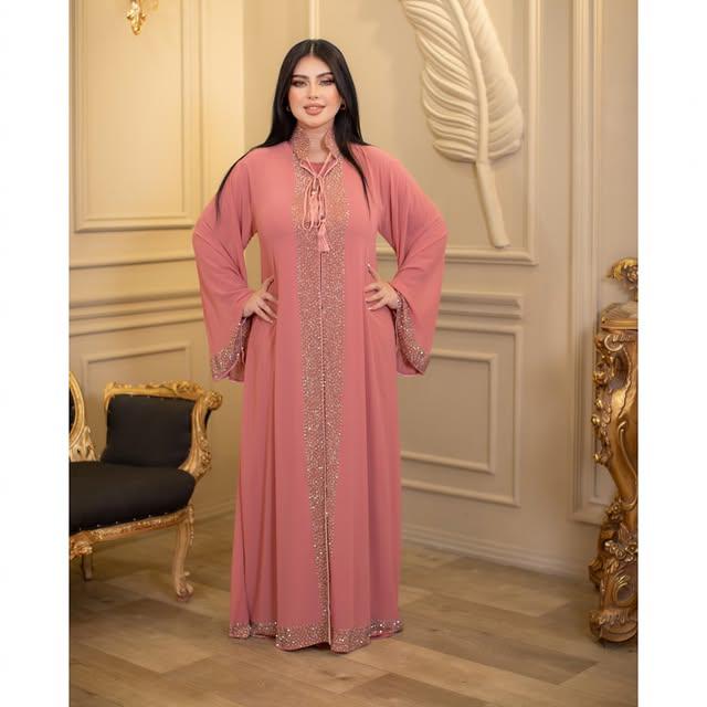 Extra koti, Borkha and Hijab Stylish Stone Dubai Chery Borkha 2551 - Image 4