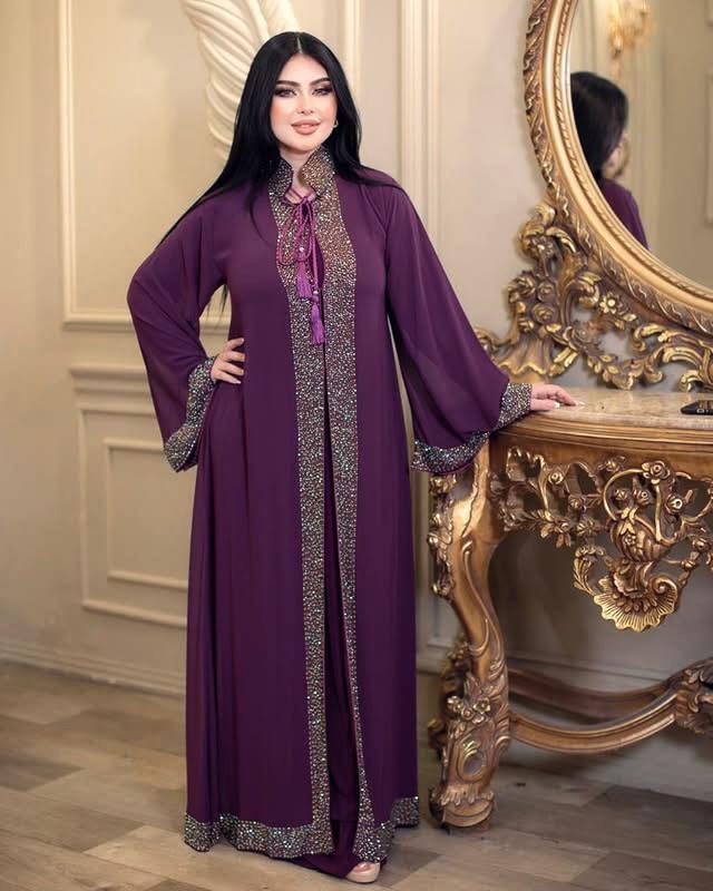 Extra koti, Borkha and Hijab Stylish Stone Dubai Chery Borkha 2552