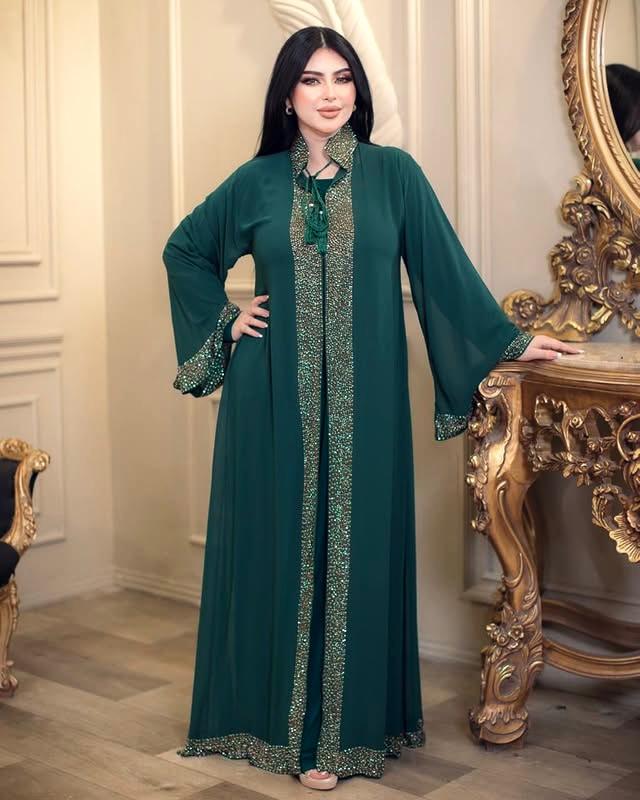 Extra koti, Borkha and Hijab Stylish Stone Dubai Chery Borkha 2553