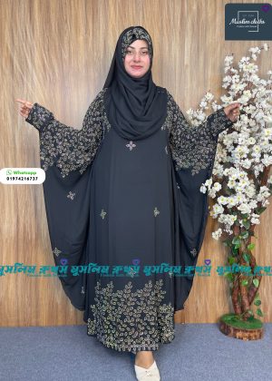 Abaya & Hijab Stylish Stone , Dubai Chery Mahira Borkha 2580