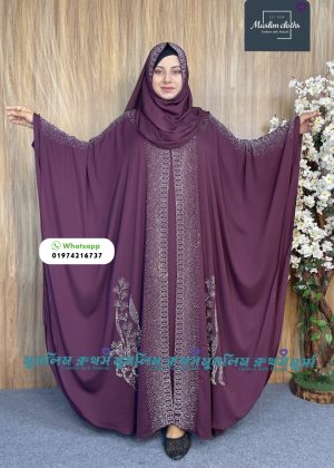 Borkha & Hijab Stylish Stone , Dubai Chery  Raqiya Borkha 2592
