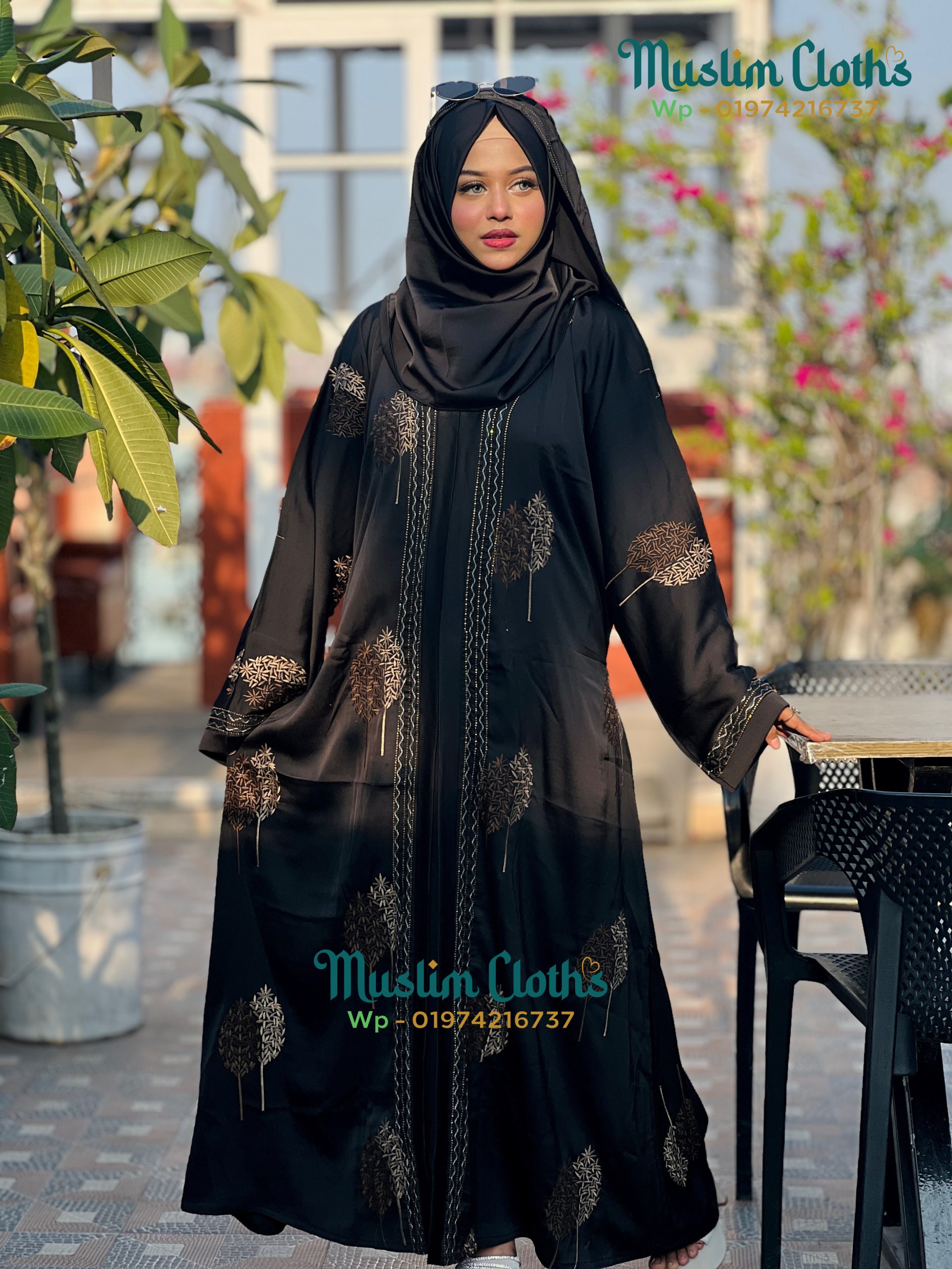 Premium Zafran Embroidered Borka – A Royal Statement of Elegance 25209