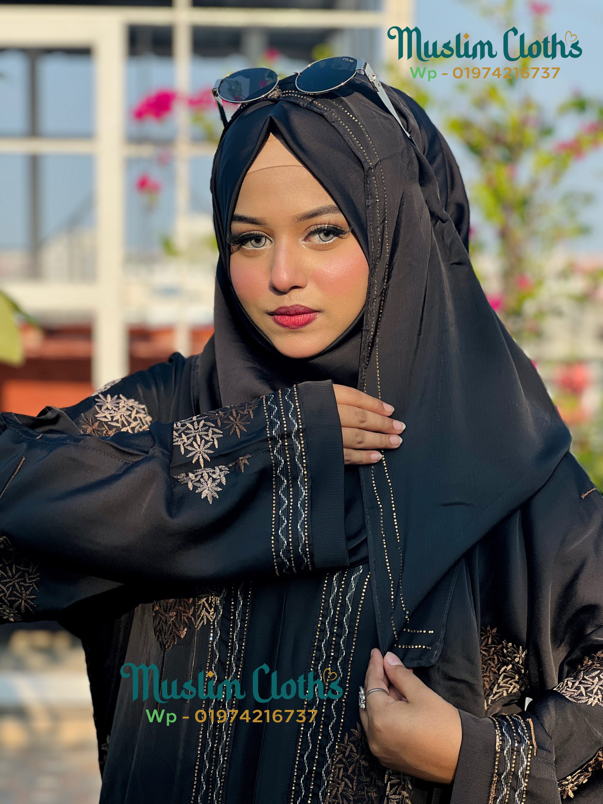 Premium Zafran Embroidered Borka – A Royal Statement of Elegance 25209 - Image 6