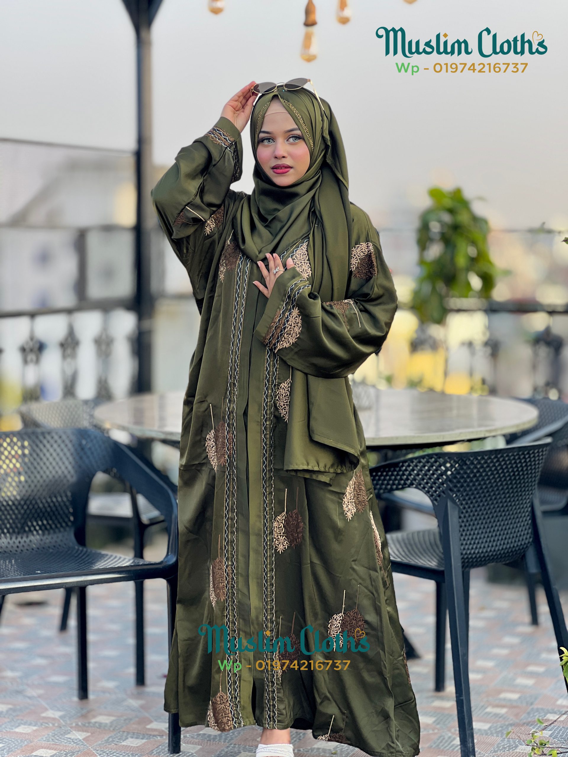 Premium Zafran Embroidered Borka – A Royal Statement of Elegance 25208