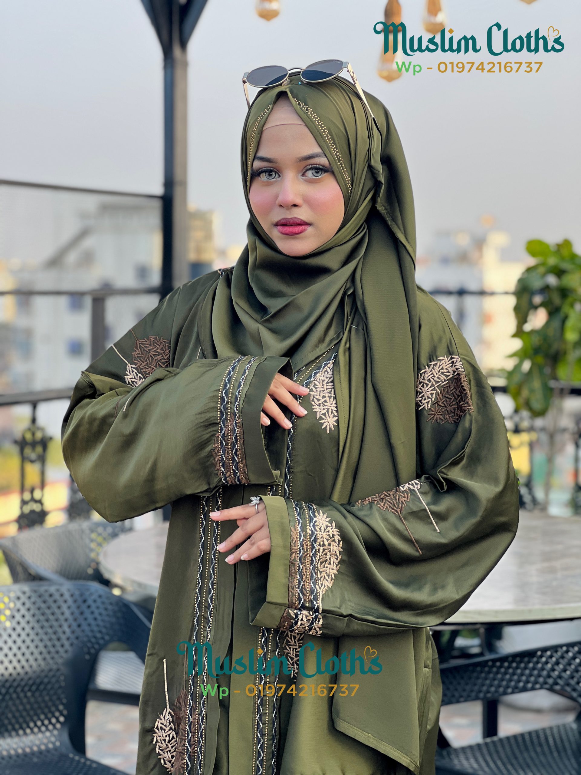 Premium Zafran Embroidered Borka – A Royal Statement of Elegance 25208 - Image 3