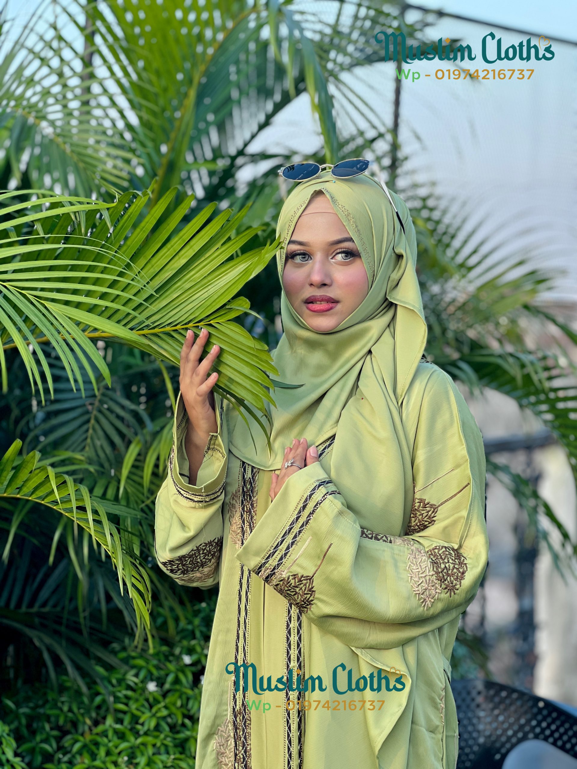 Premium Zafran Embroidered Borka – A Royal Statement of Elegance 25207 - Image 2