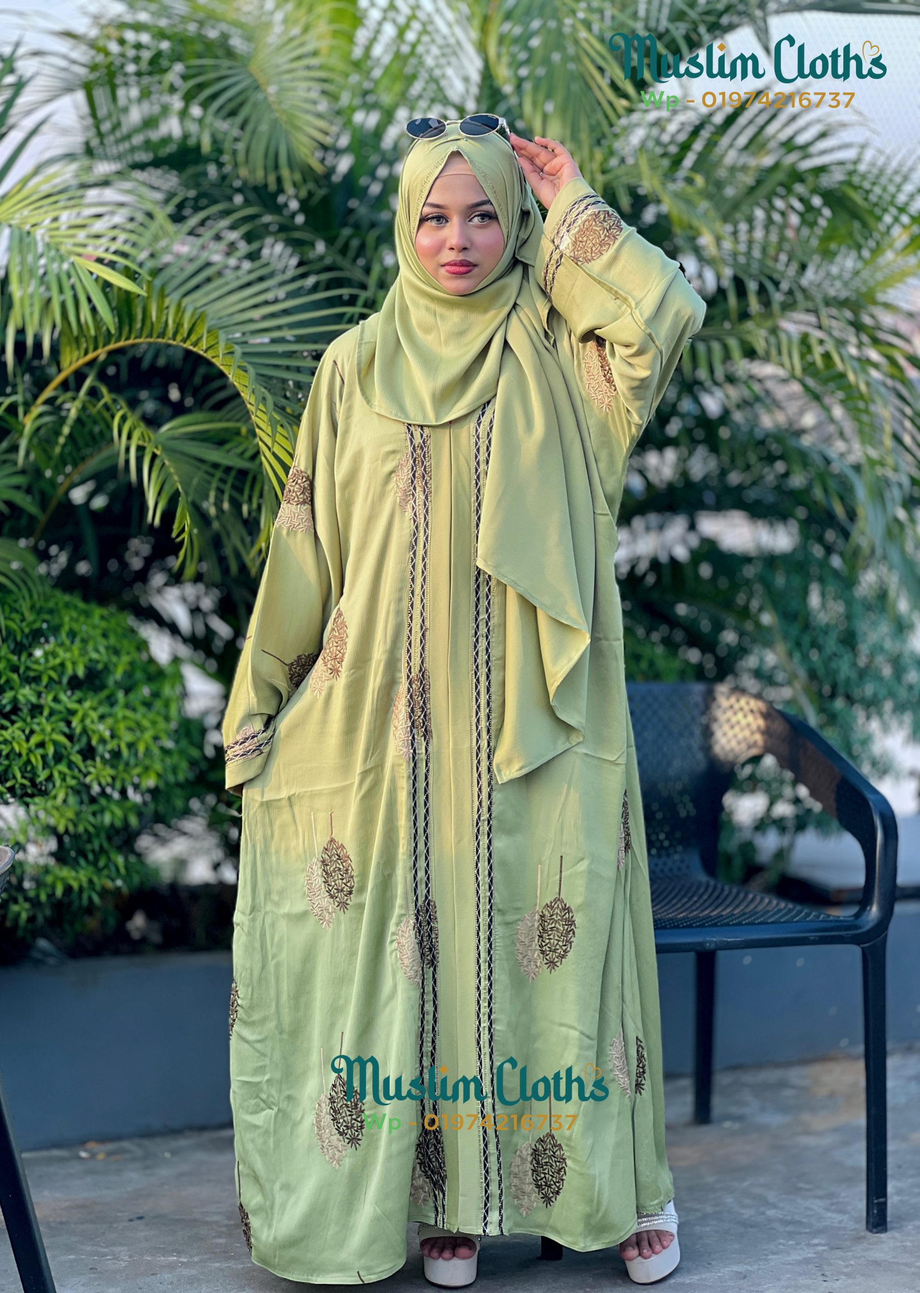 Premium Zafran Embroidered Borka – A Royal Statement of Elegance 25207