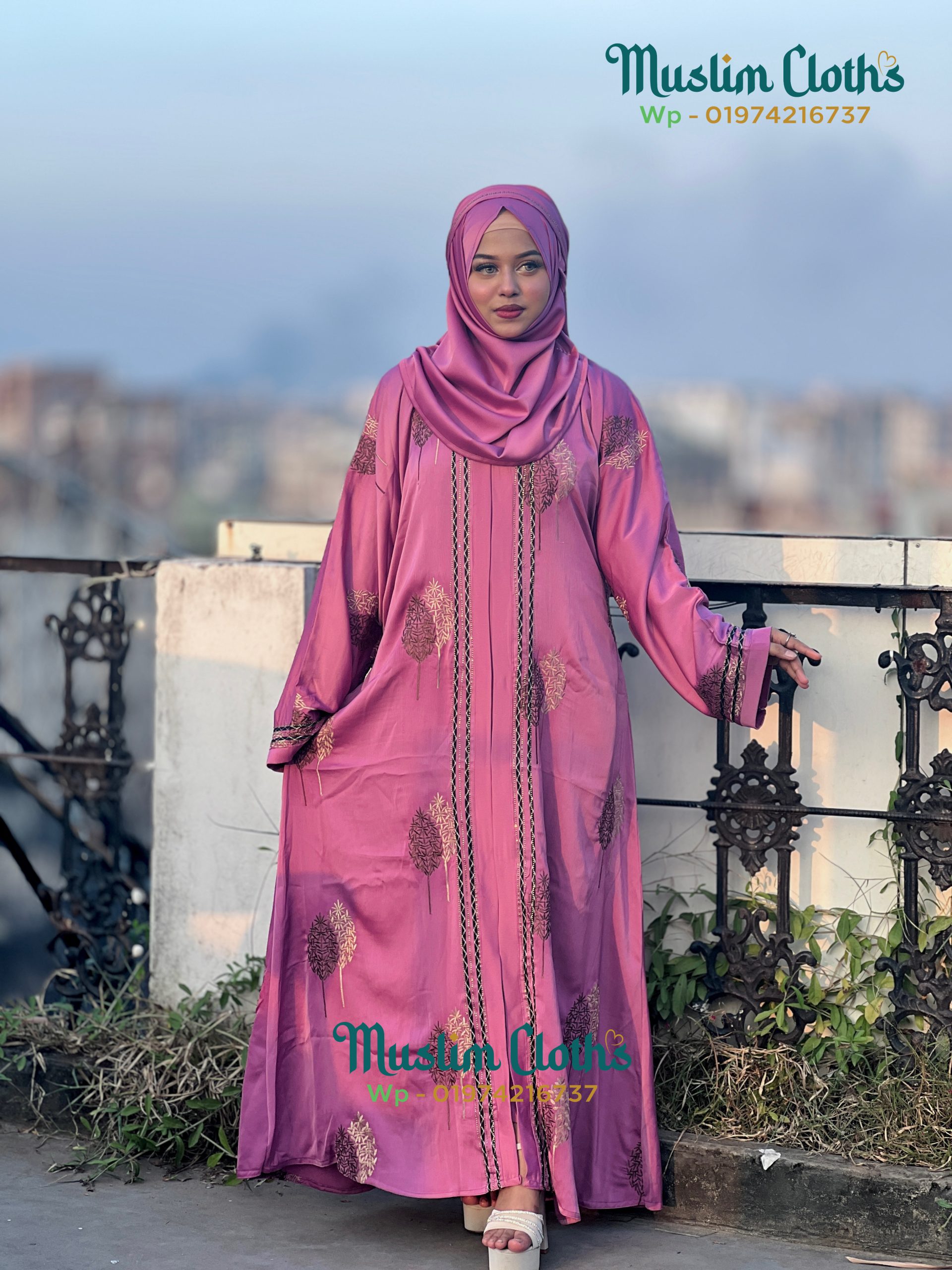 Premium Zafran Embroidered Borka – A Royal Statement of Elegance 25206