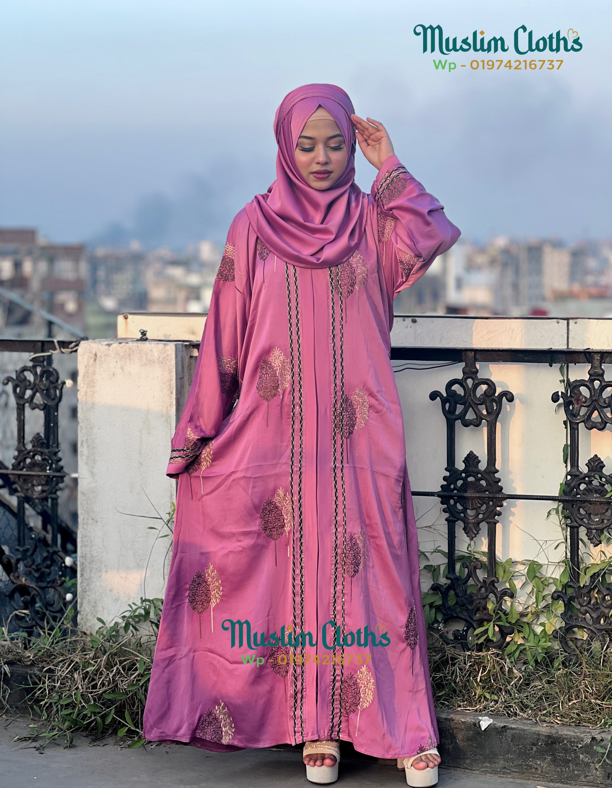 Premium Zafran Embroidered Borka – A Royal Statement of Elegance 25206 - Image 6