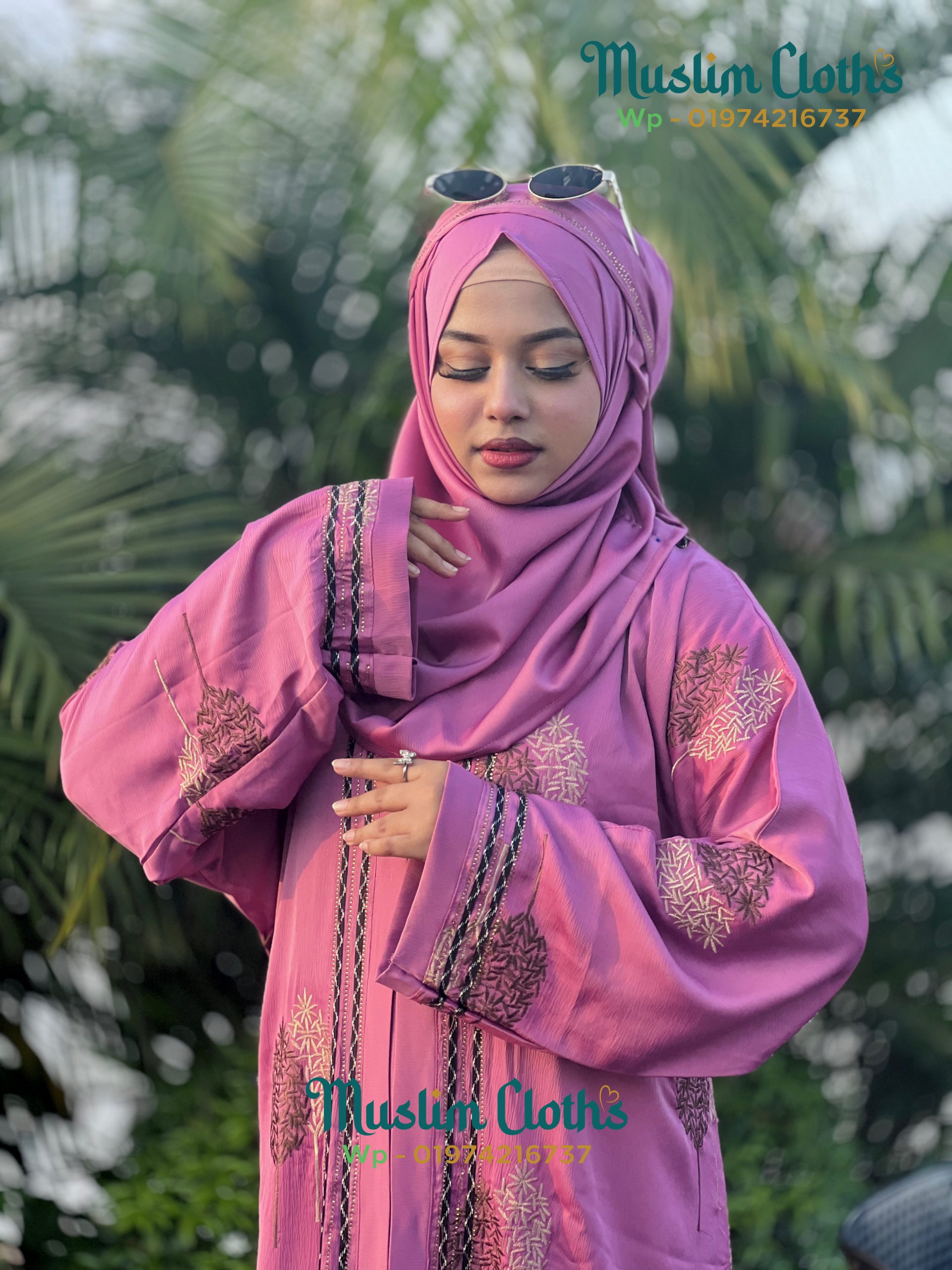 Premium Zafran Embroidered Borka – A Royal Statement of Elegance 25206 - Image 4