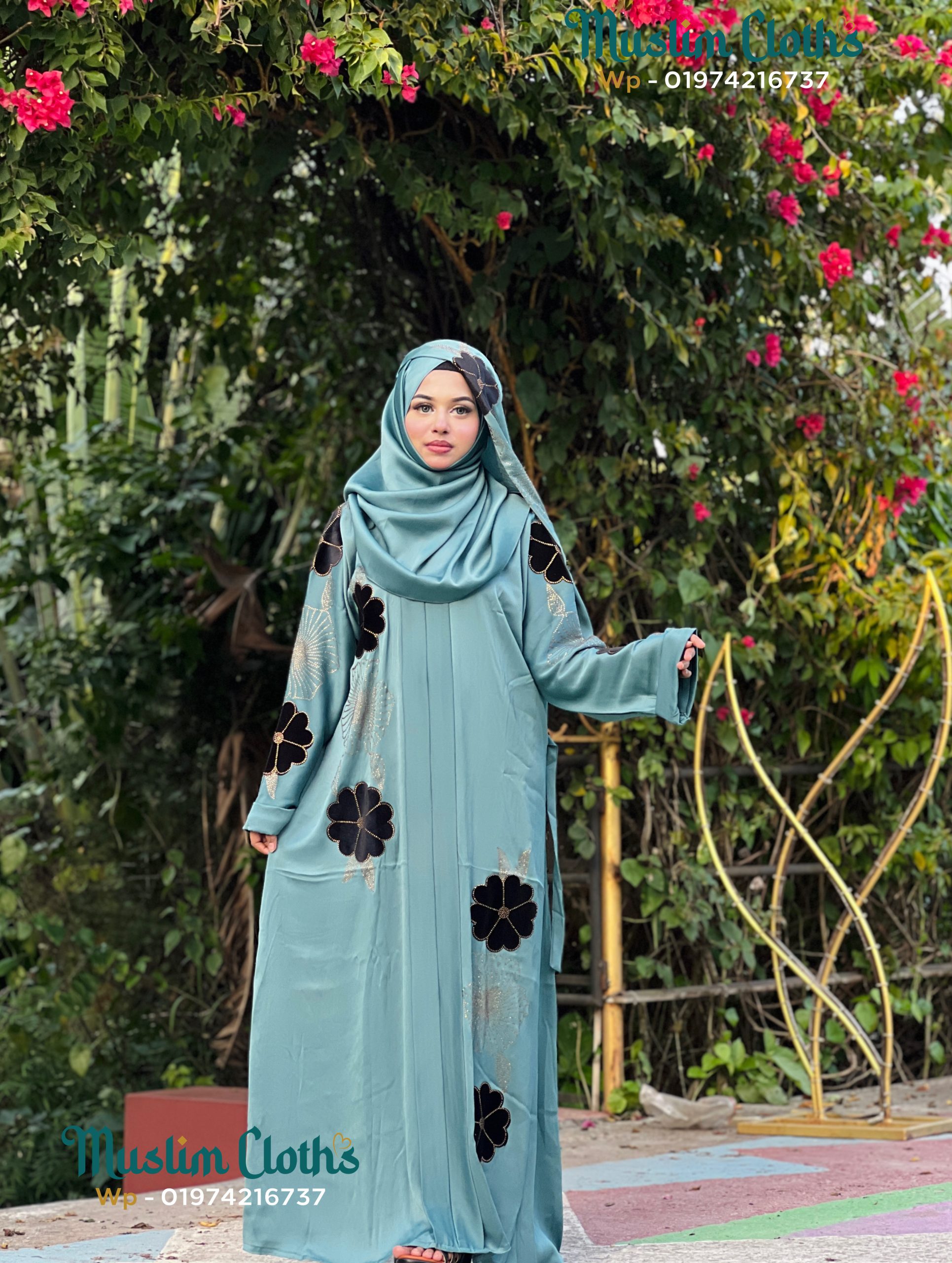 Exclusive Premier Zafran Fabric Borka with Stone and Velvet Work 25217