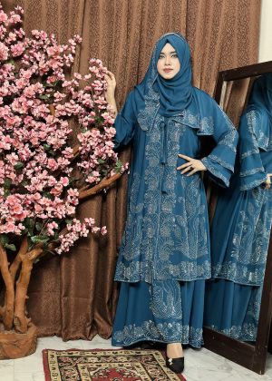 Extra koti, Borkha and Hijab Stylish Les Stone Dubai Chery Borkha 2603