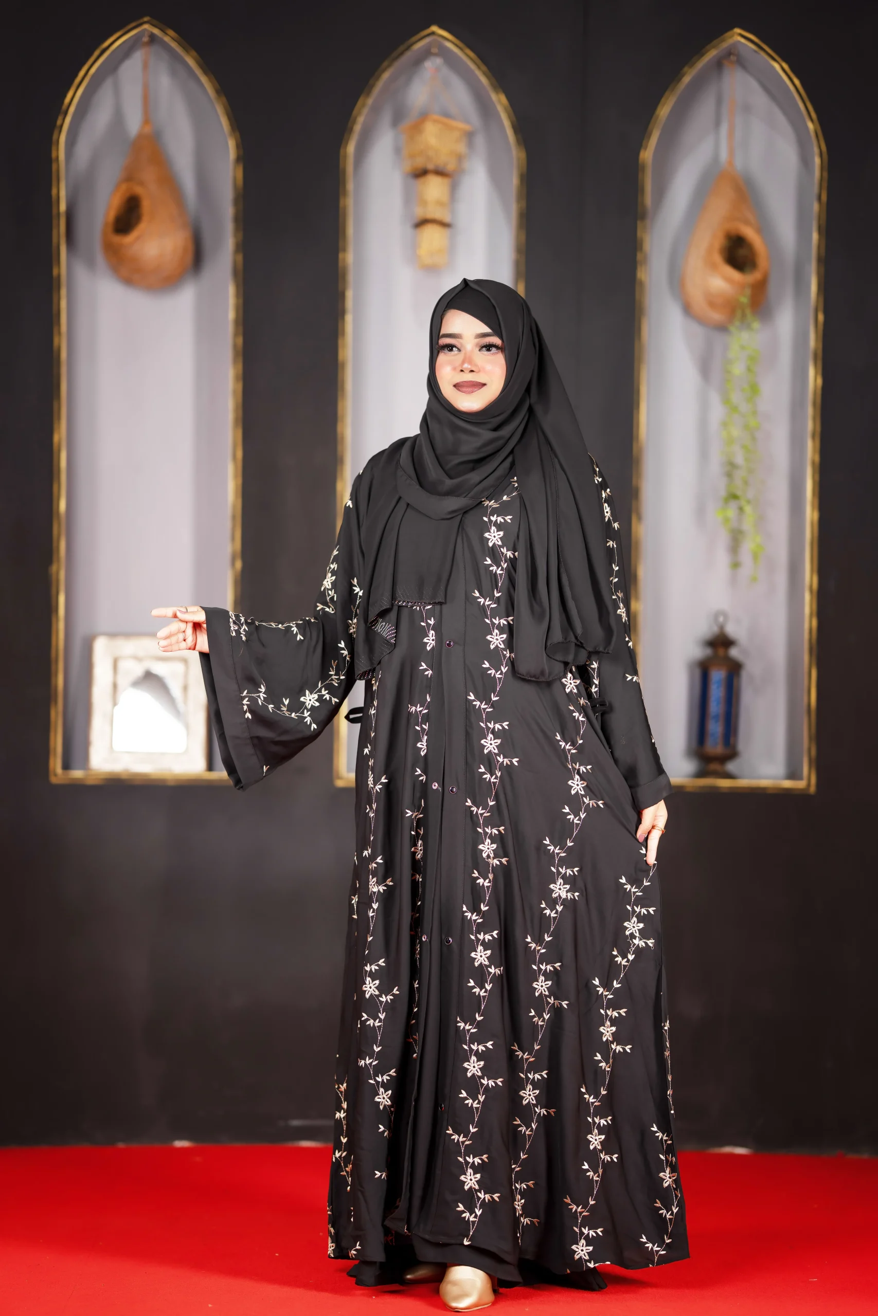2610 Premium Embroidery Burka for Women in Bangladesh | Stylish Modest Wear | Muslim Cloths - Image 4
